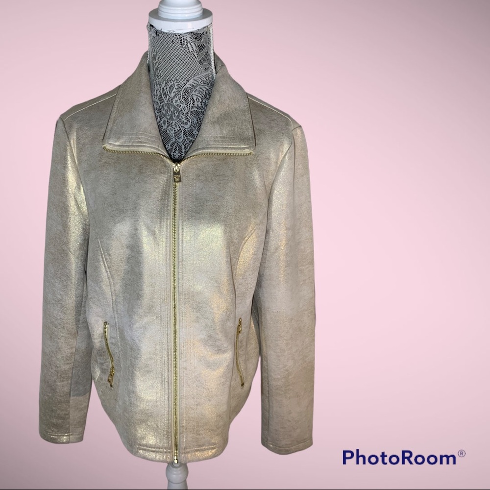 Gorgeous Woman’s Gold Sparkle Jacket